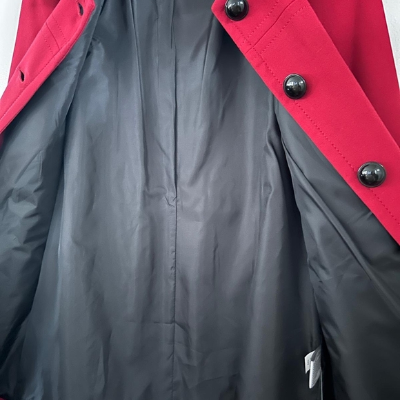 Worthington Red Pea Coat with Black Buttons - Picture 10 of 11